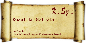 Kuzolits Szilvia névjegykártya